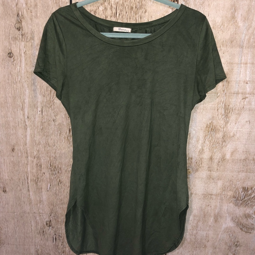 Olive Green Velvet Tunic